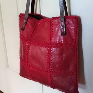 Roberto PANCANI Traditional Crochet Leather Shoulder Bag Vintage